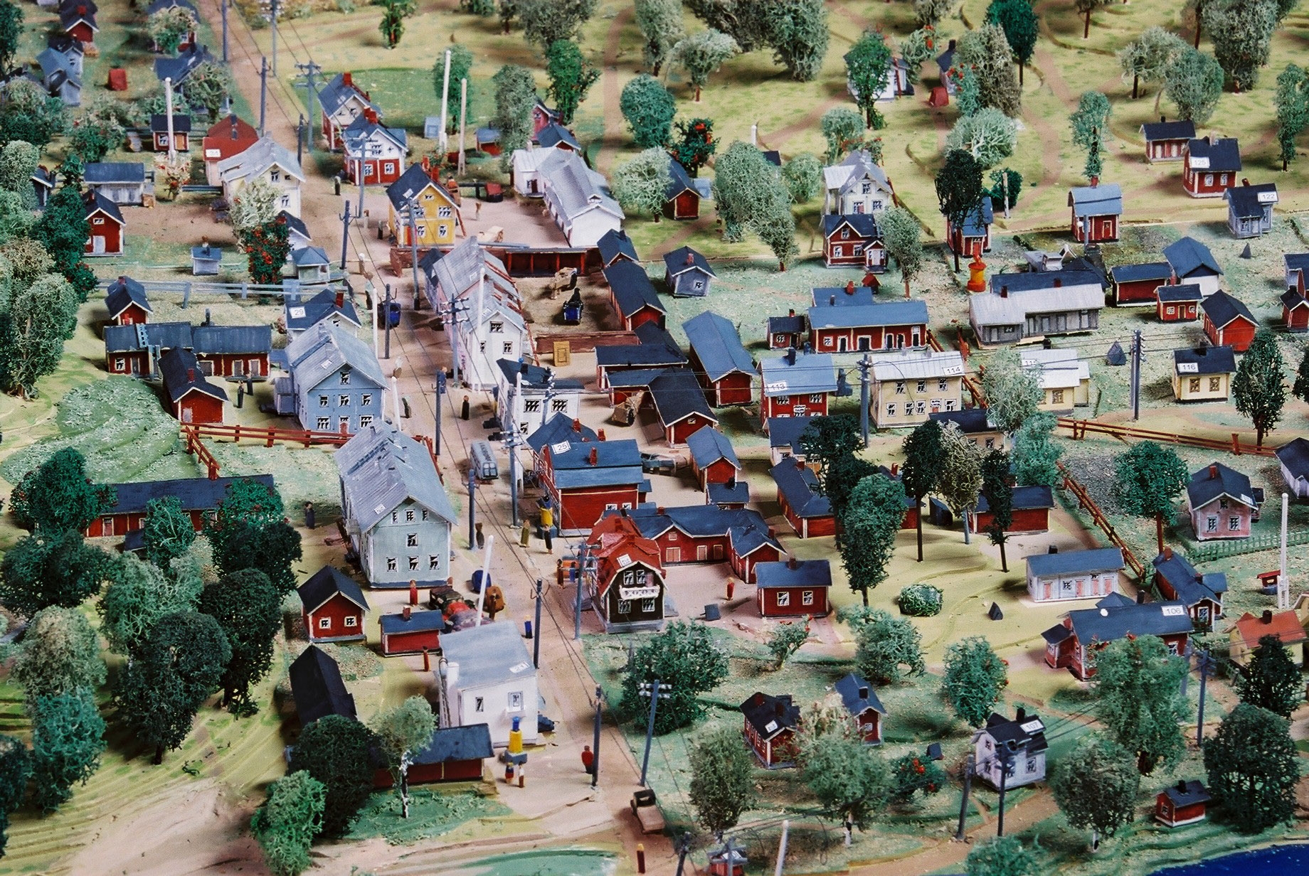 Miniature model of Sotkamon church village